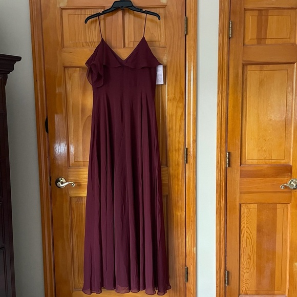 Jenny Yoo Anthropologie BHLDN Mila Cinnamon Rose Maxi Dress Sz 12 NWT - Picture 6 of 9